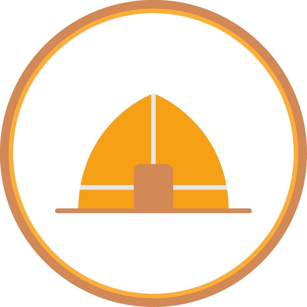 Tent Flat Circle Icon vector
