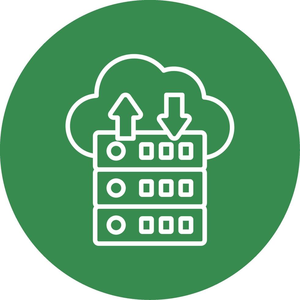 Data Flow Multi Color Circle Icon vector