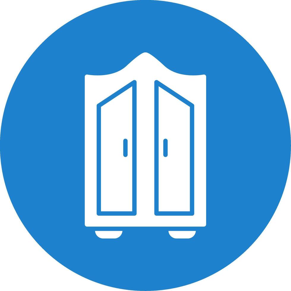 Wardrobe Multi Color Circle Icon vector