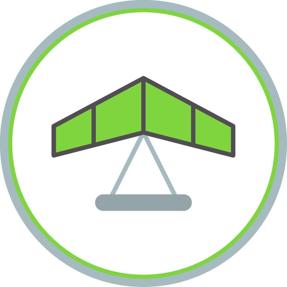 Gliding Flat Circle Icon vector
