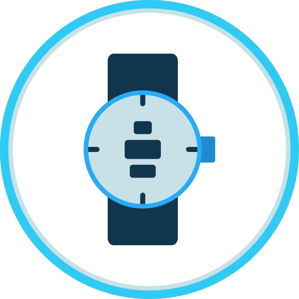 Diving Watch Flat Circle Icon vector