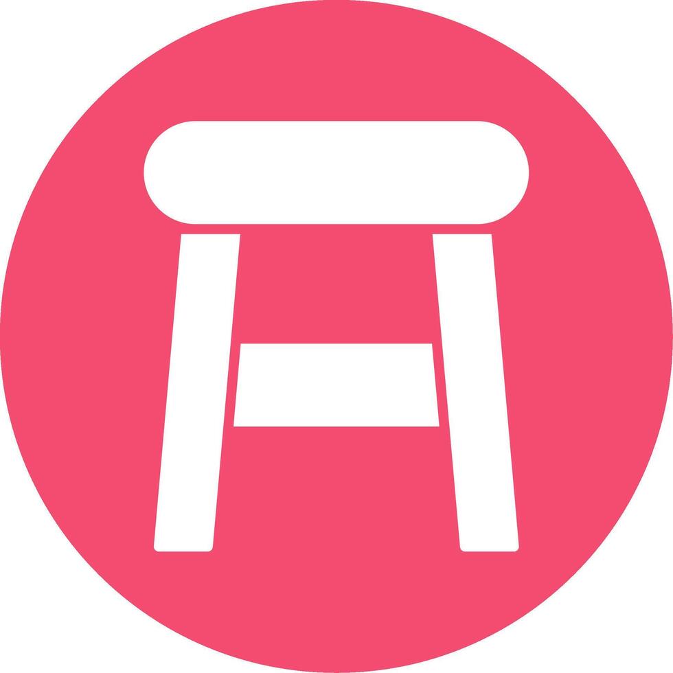 Stool Multi Color Circle Icon vector