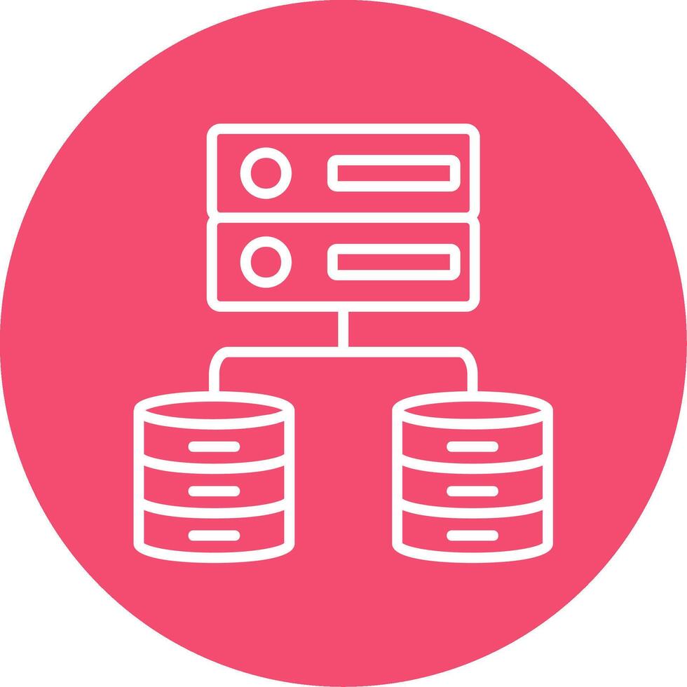 Data Server Multi Color Circle Icon vector