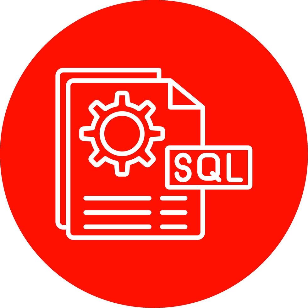 Sql File Multi Color Circle Icon vector