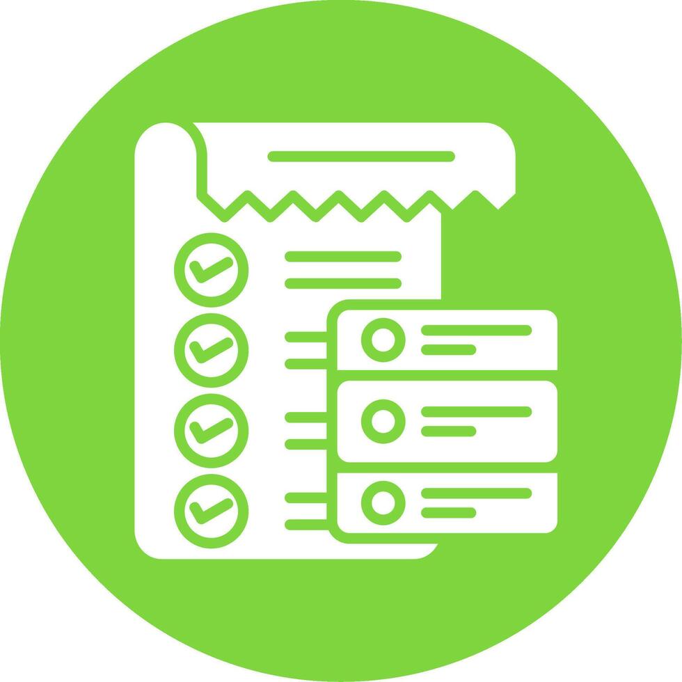 Data List Multi Color Circle Icon vector