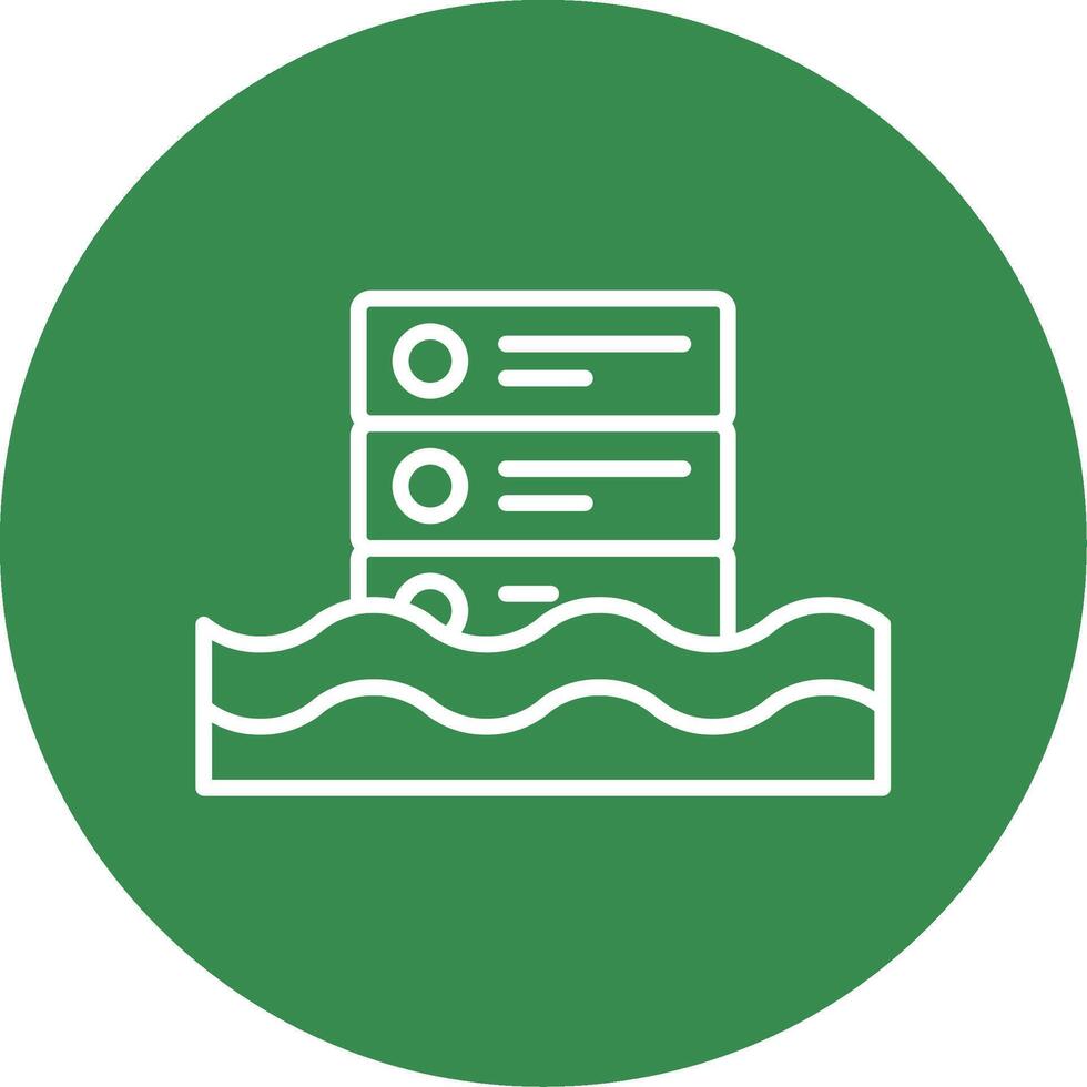 Data Lake Multi Color Circle Icon vector