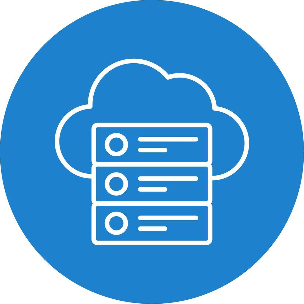 Cloud Data Multi Color Circle Icon vector