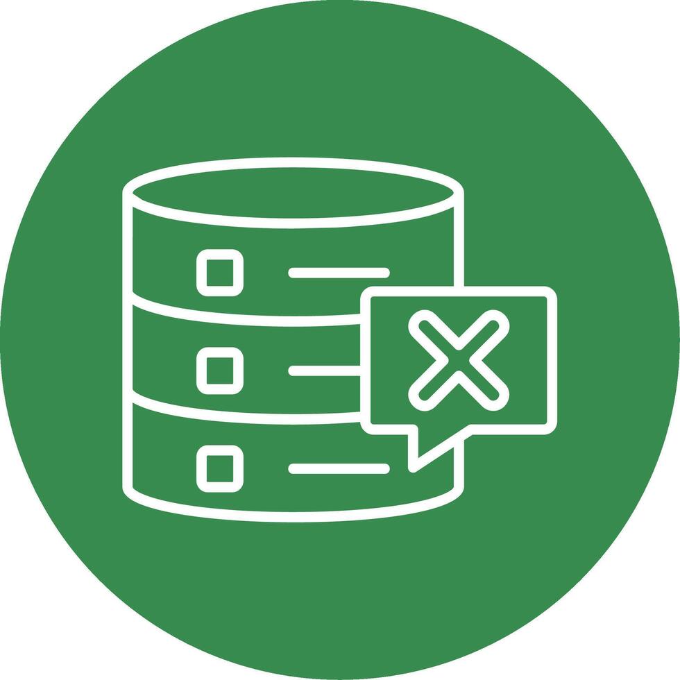 Eliminar base de datos multi color circulo icono vector