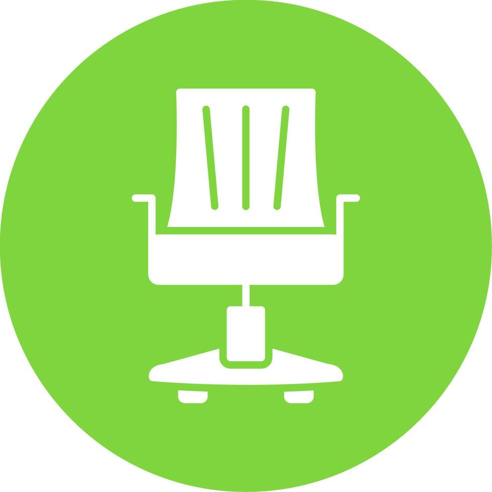 Office Chair Multi Color Circle Icon vector