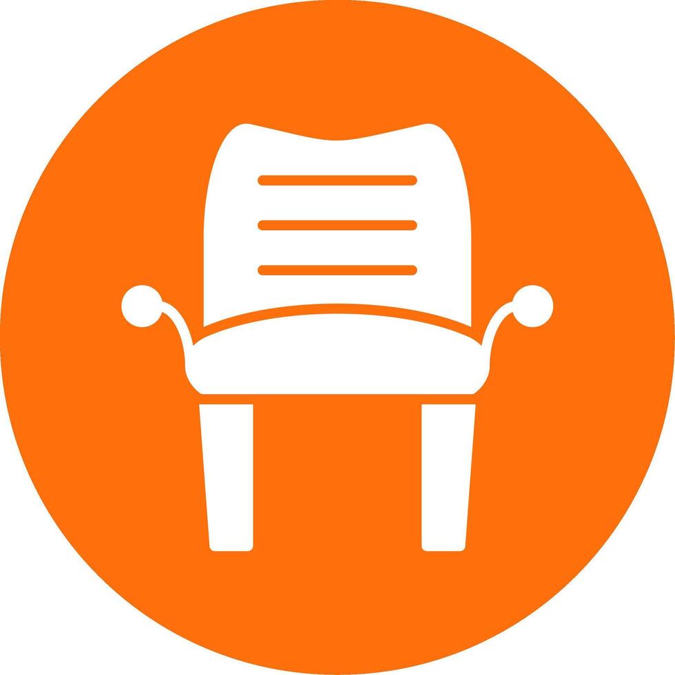 Armchair Multi Color Circle Icon vector