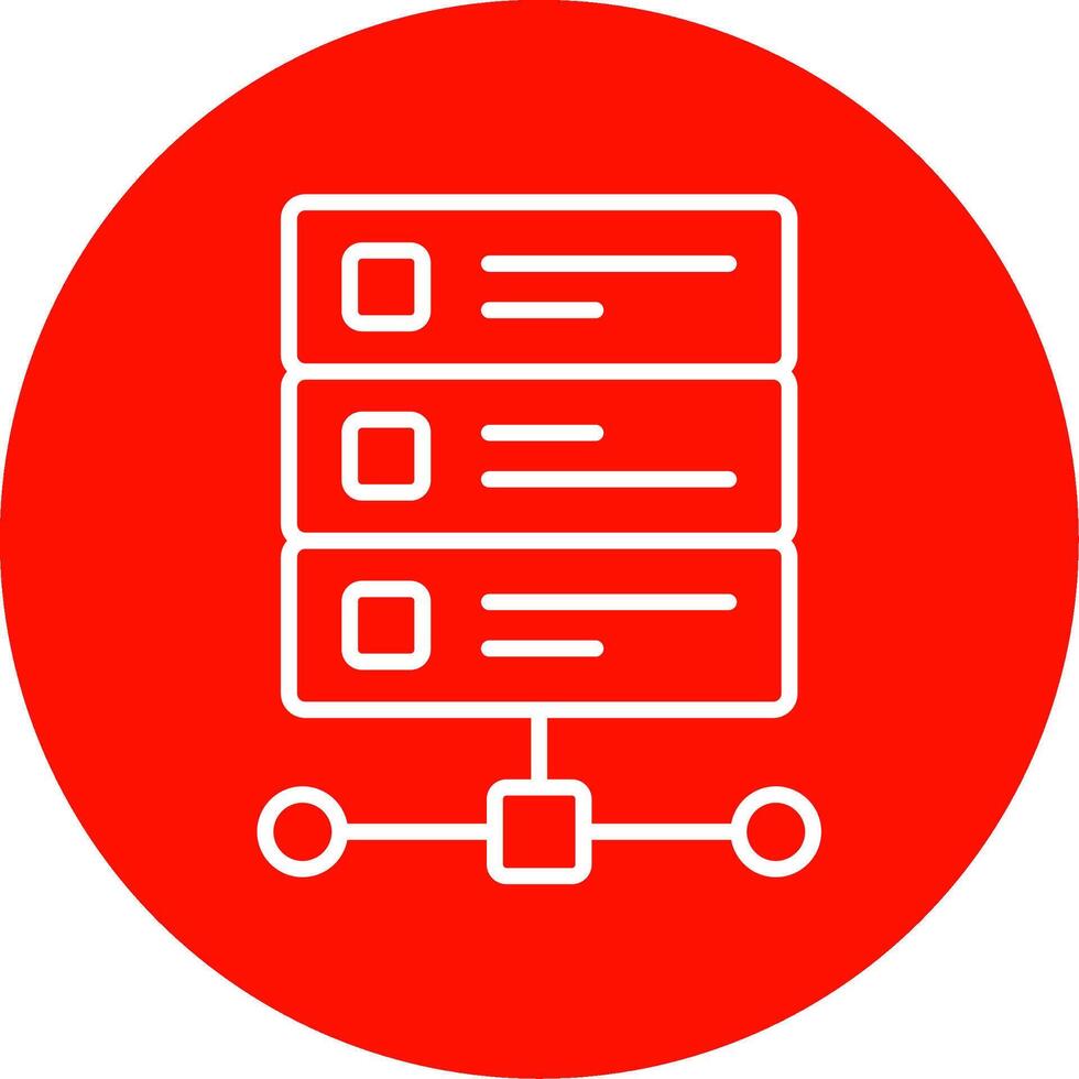 Database Multi Color Circle Icon vector