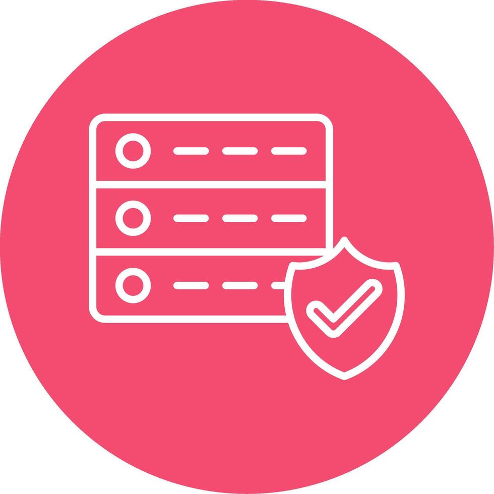 Data Protection Multi Color Circle Icon vector