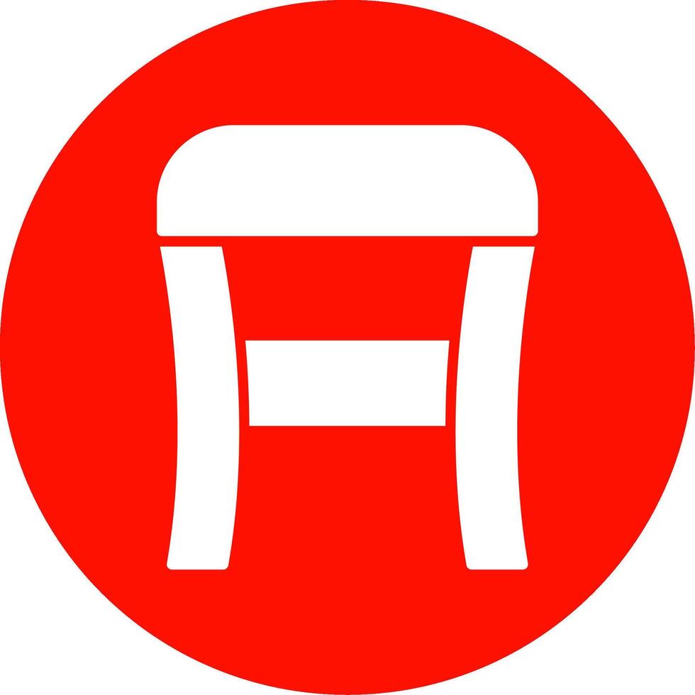 Stool Multi Color Circle Icon vector