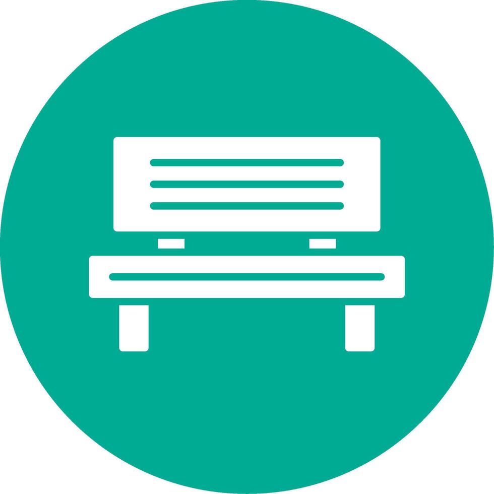 Bench Multi Color Circle Icon vector