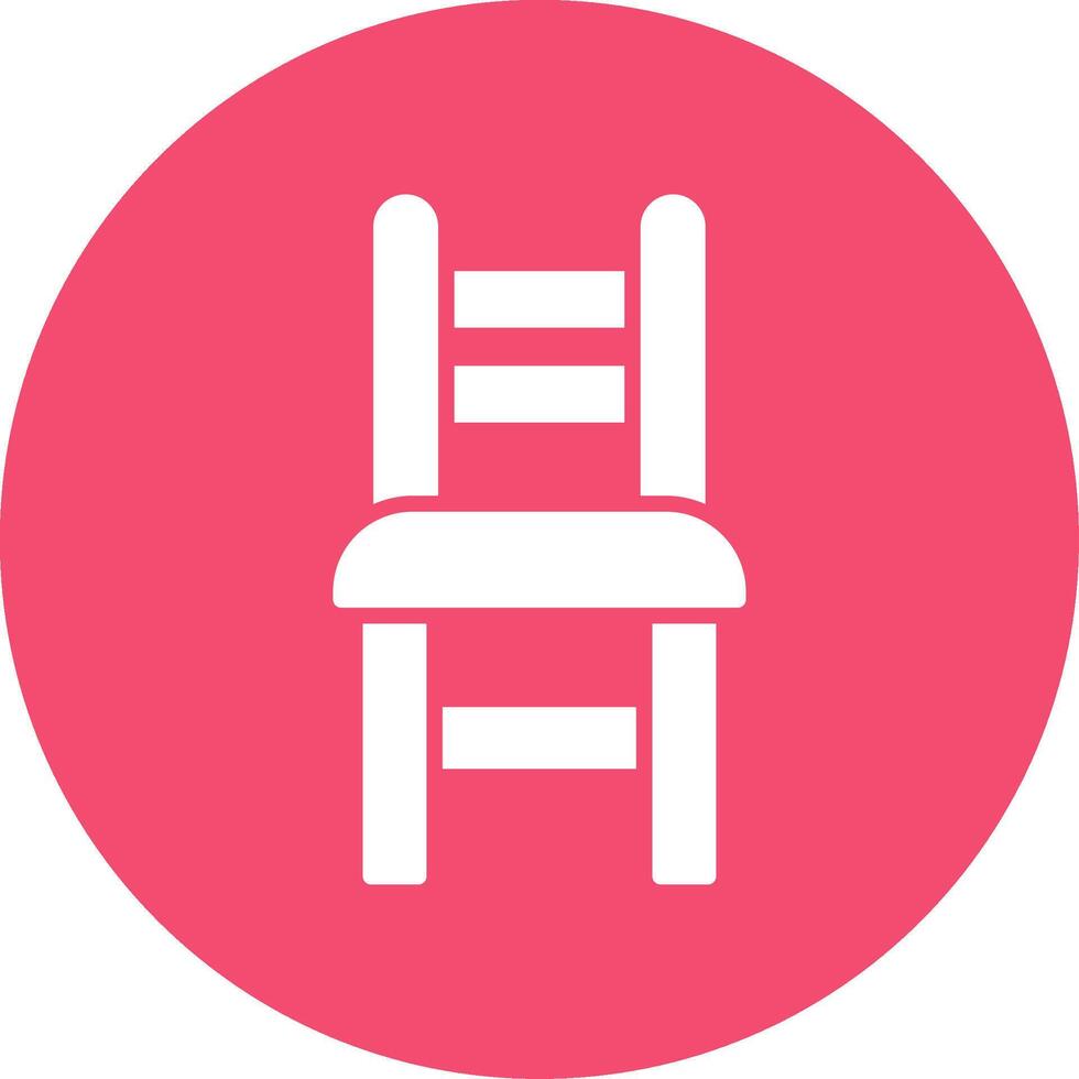 Dining Chair Multi Color Circle Icon vector