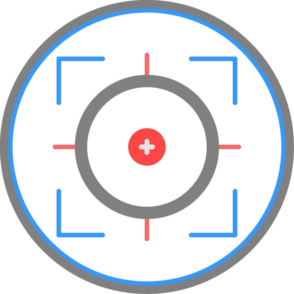 Scope Flat Circle Icon vector