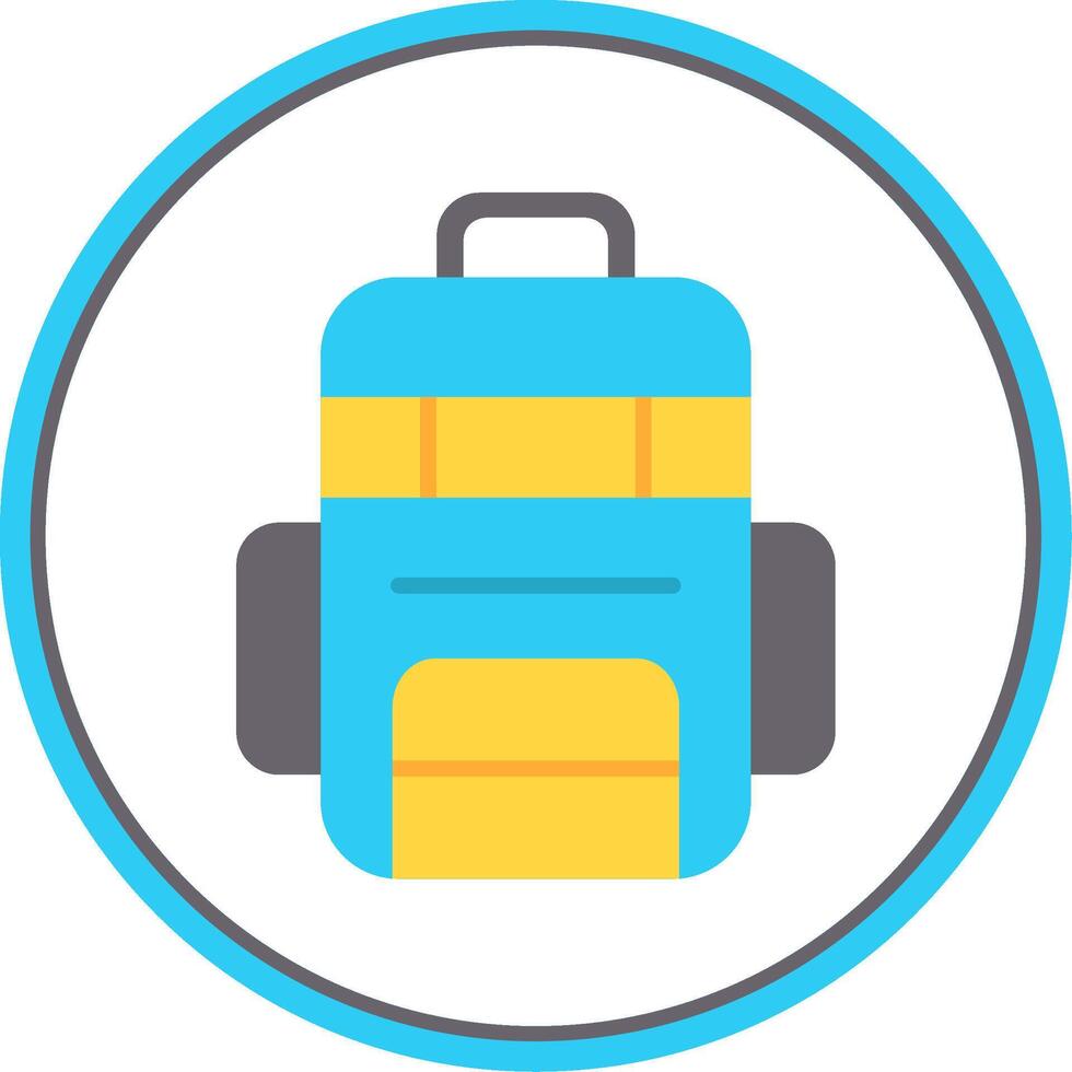 Bag Flat Circle Icon vector