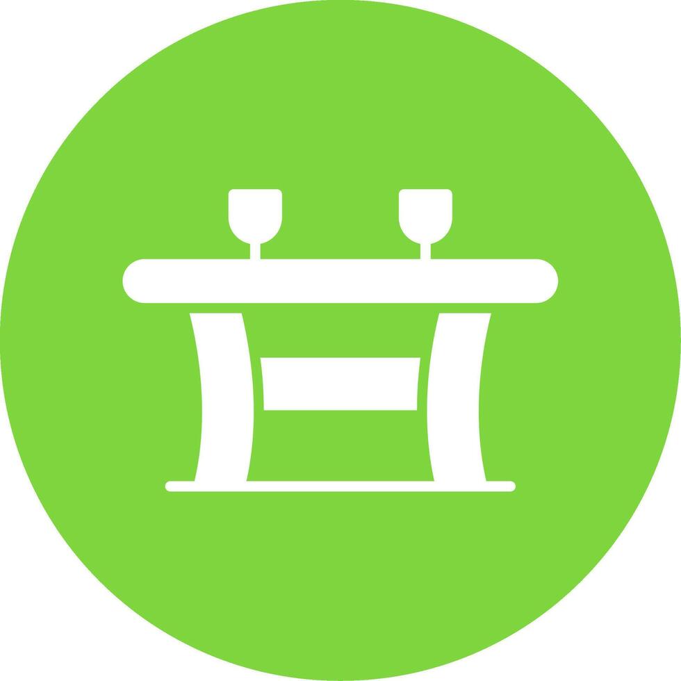 Table Multi Color Circle Icon vector