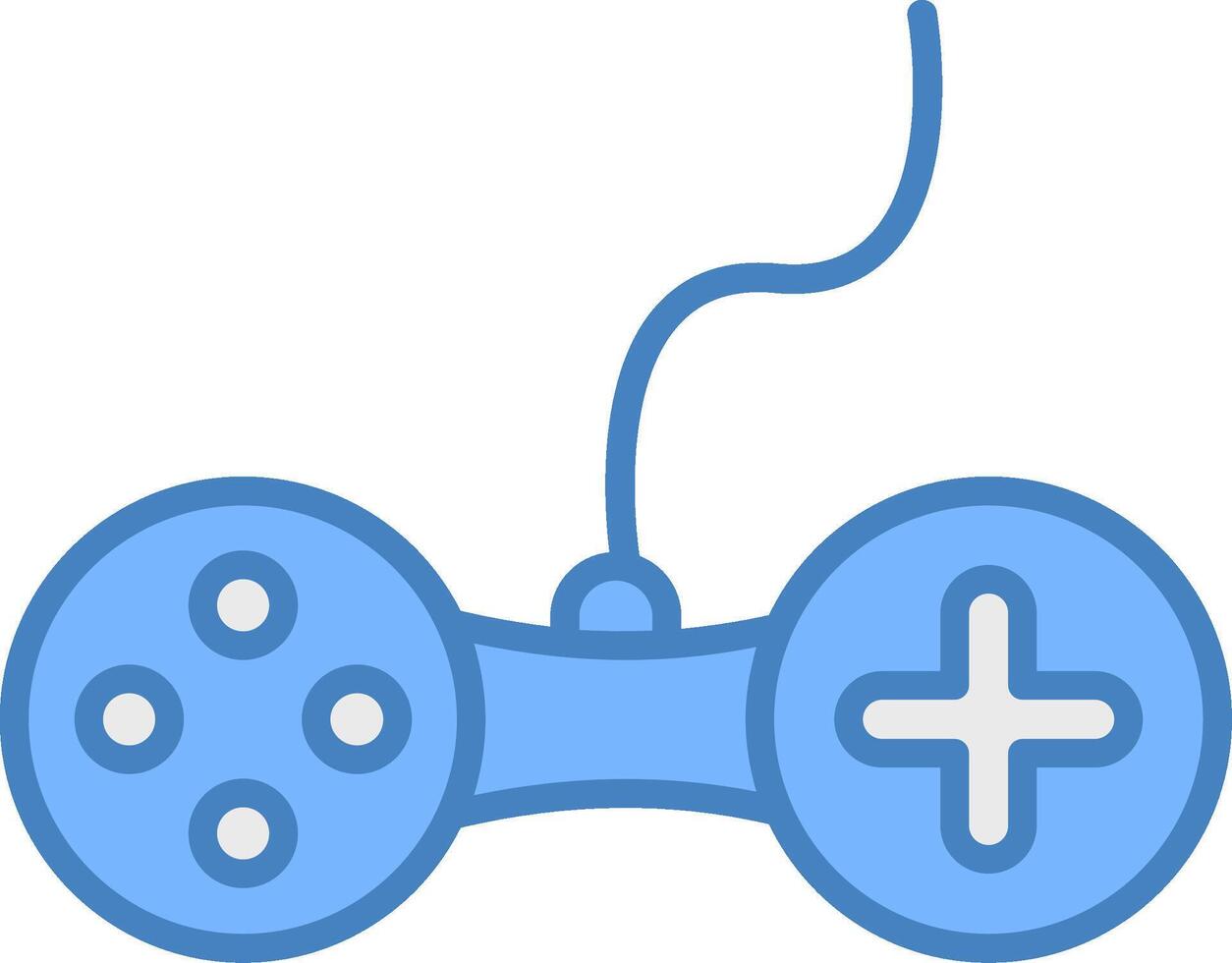 Controller Line Filled Blue Icon vector