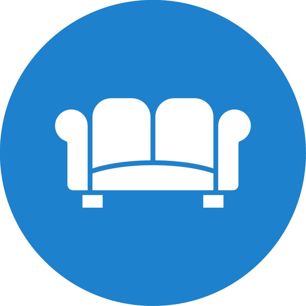 Sofa Multi Color Circle Icon vector