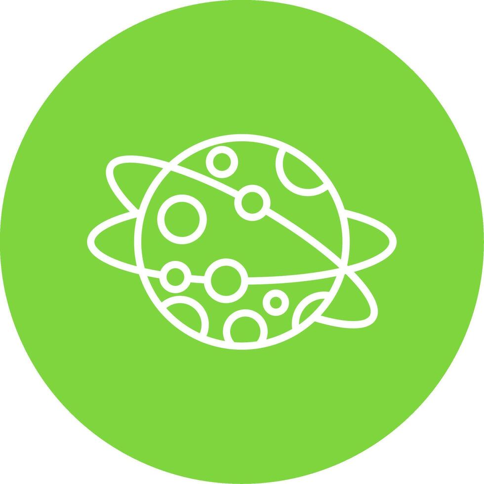 Planet Multi Color Circle Icon vector