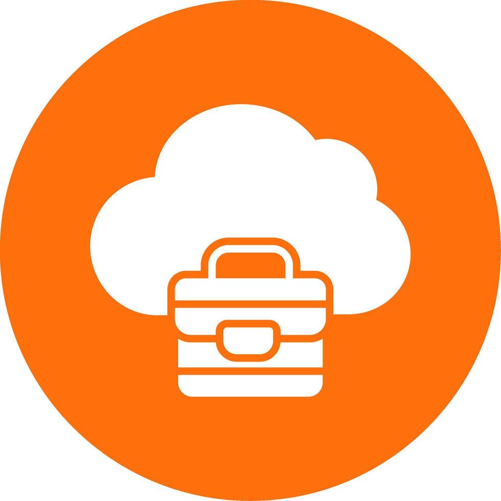 Cloud Multi Color Circle Icon vector