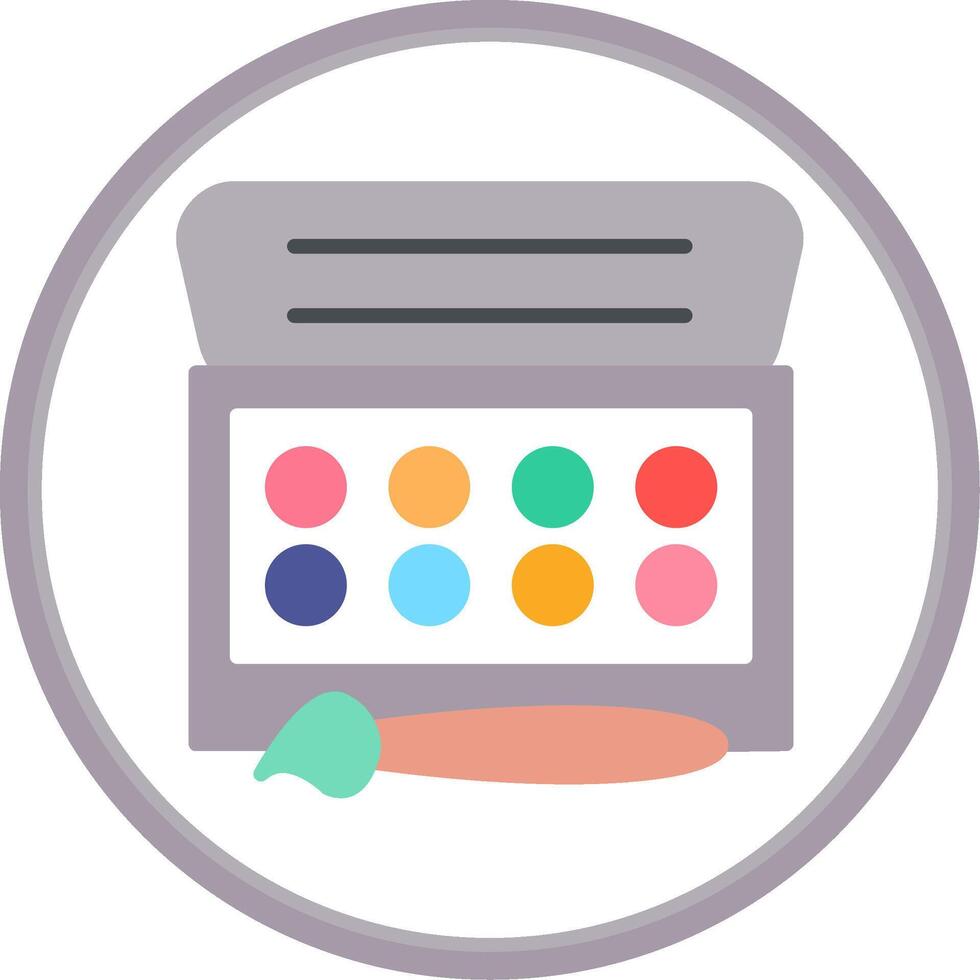 Watercolor Flat Circle Icon vector