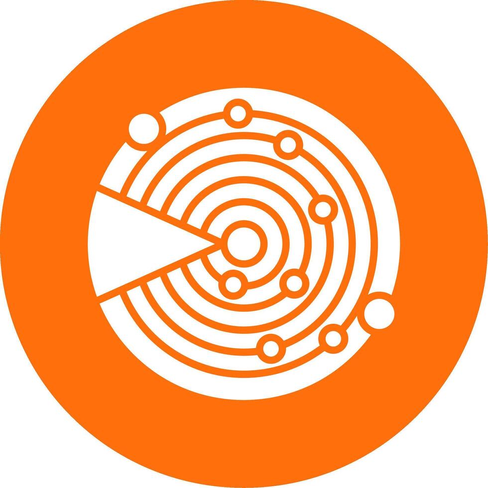 Sonar Multi Color Circle Icon vector