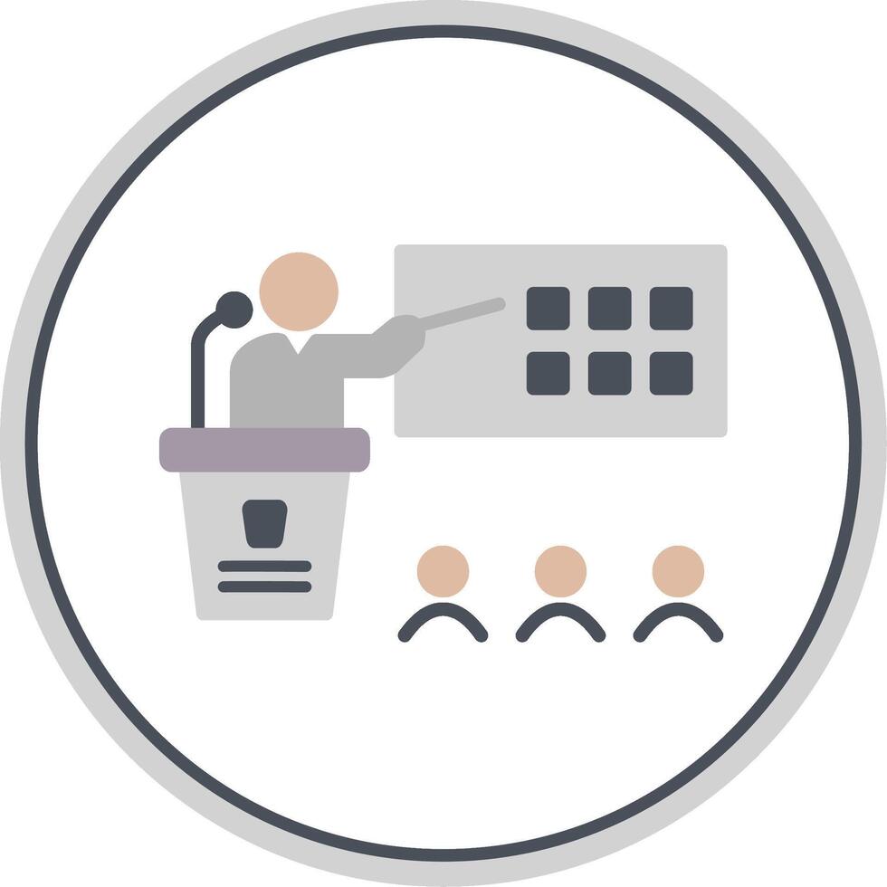 Agenda Flat Circle Icon vector
