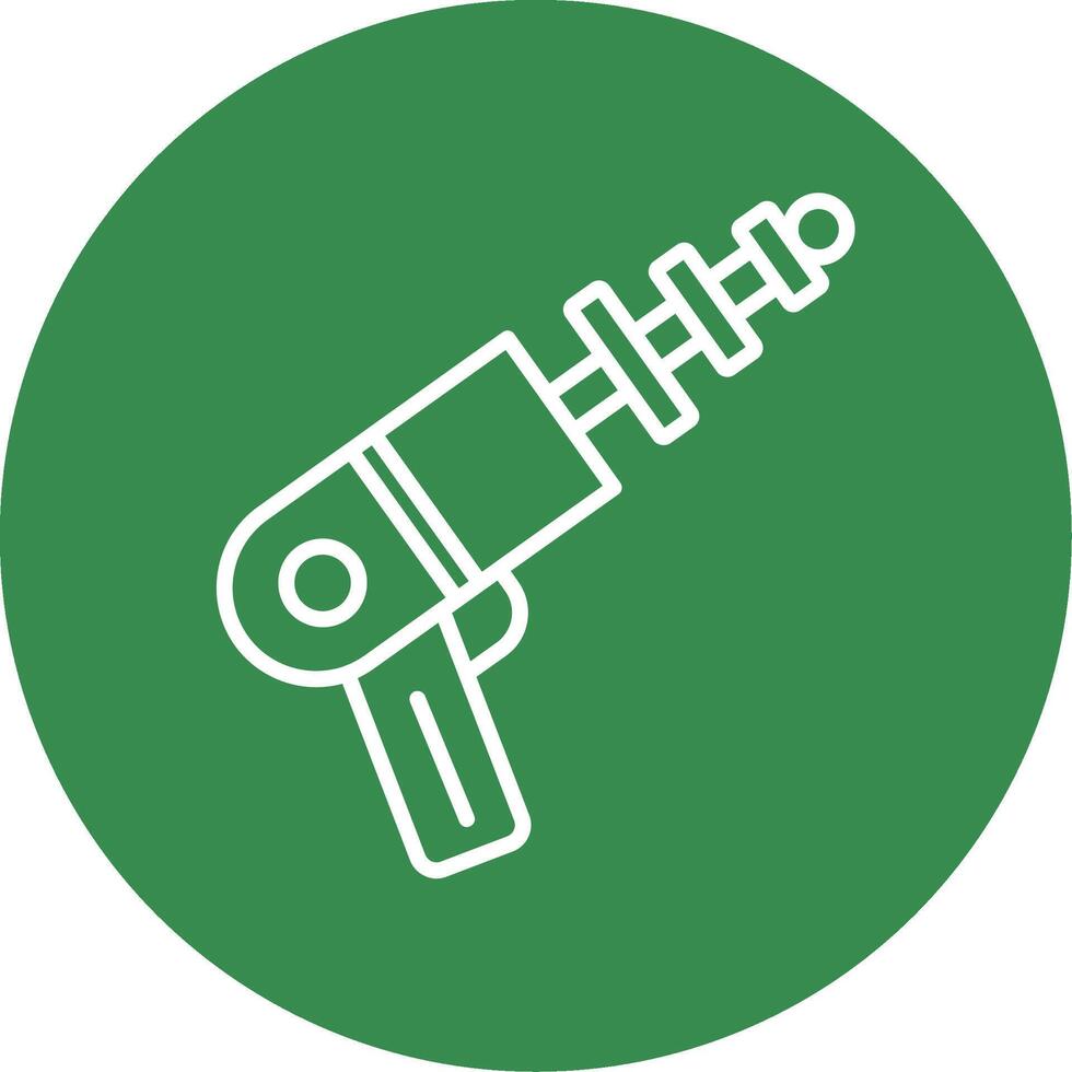 Space Gun Multi Color Circle Icon vector
