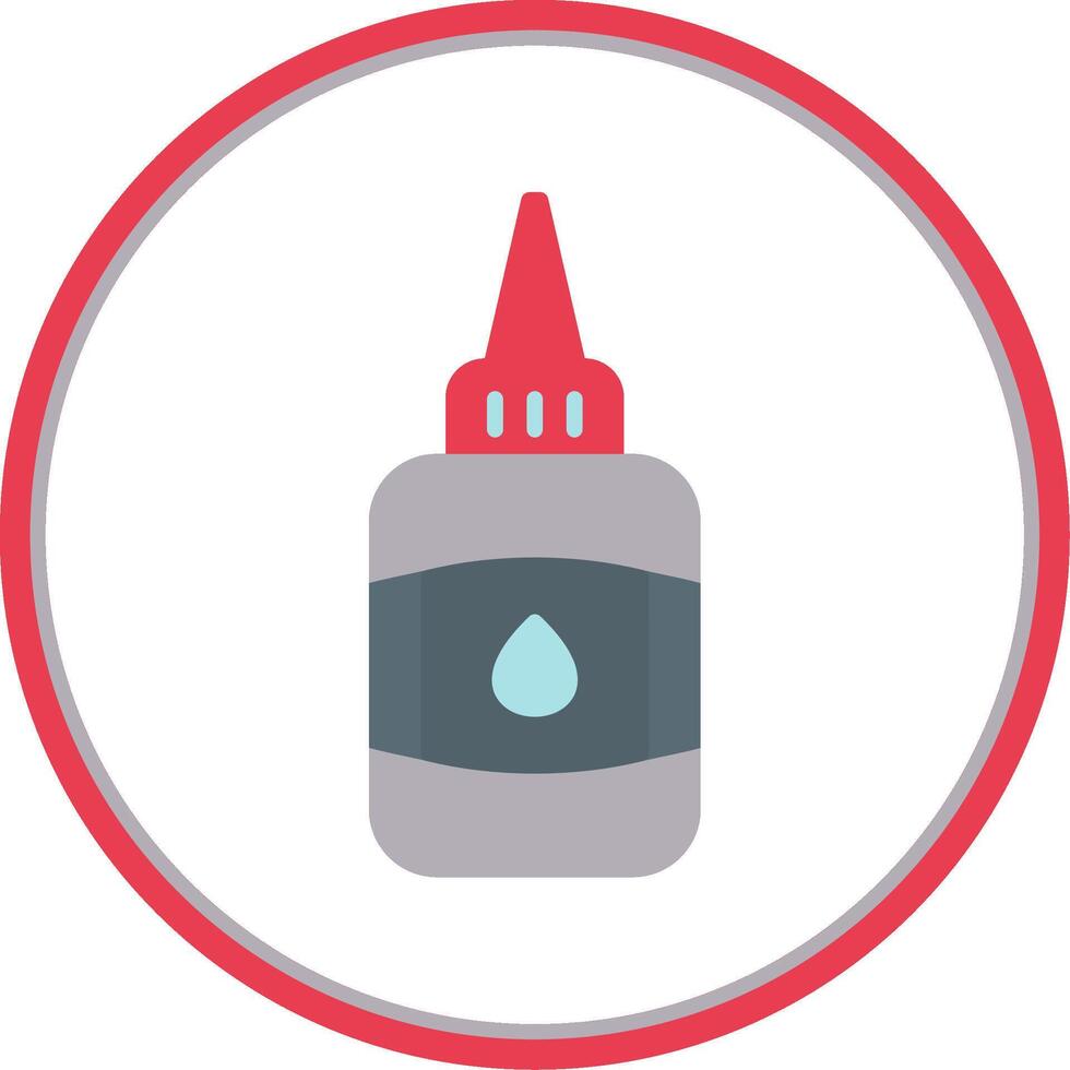 Glue Flat Circle Icon vector