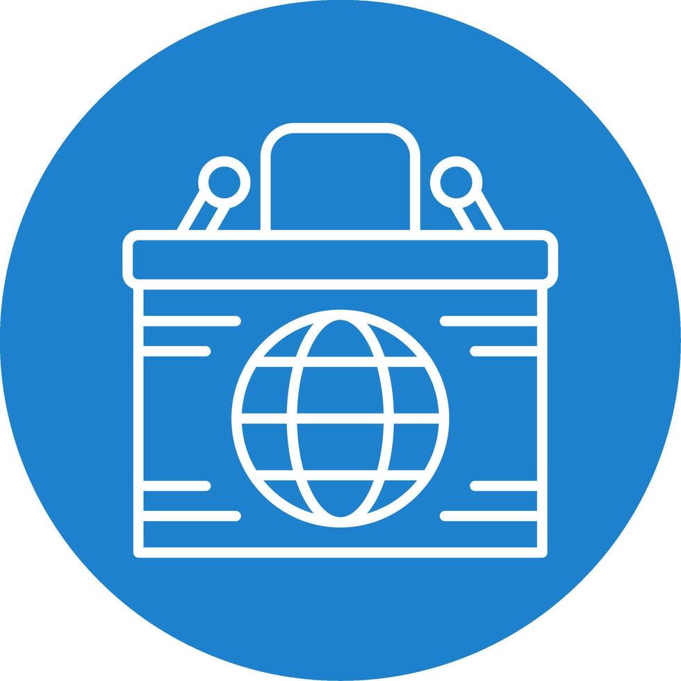 Desk Multi Color Circle Icon vector