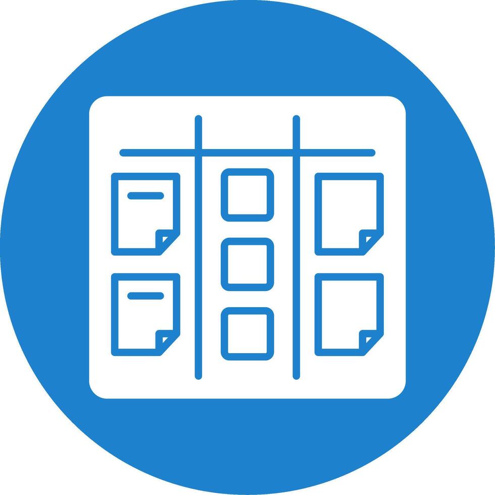 Kanban Multi Color Circle Icon vector