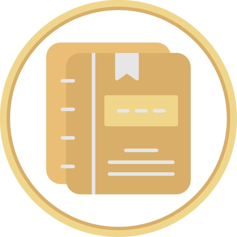 Notebooks Flat Circle Icon vector