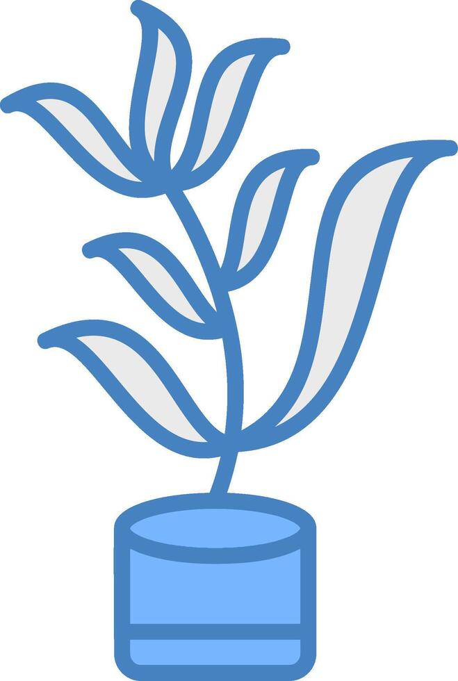 Tarragon Line Filled Blue Icon vector
