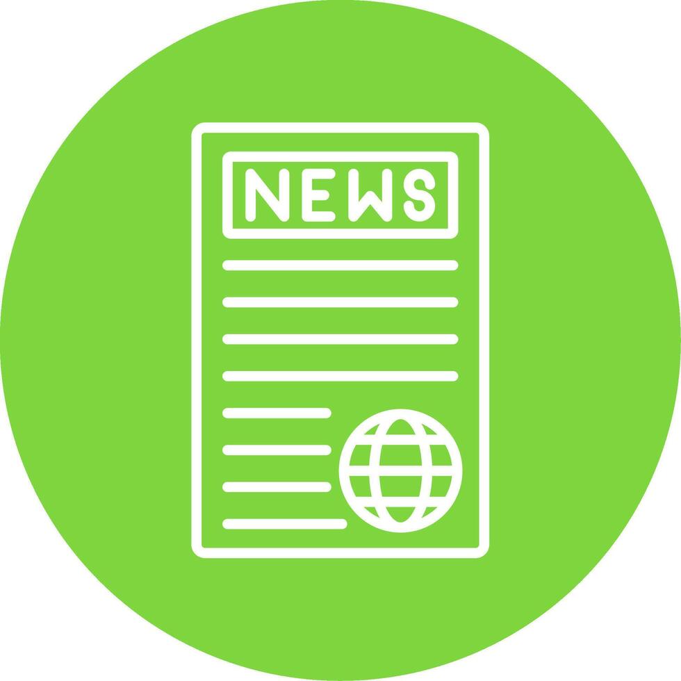 News Report Multi Color Circle Icon vector