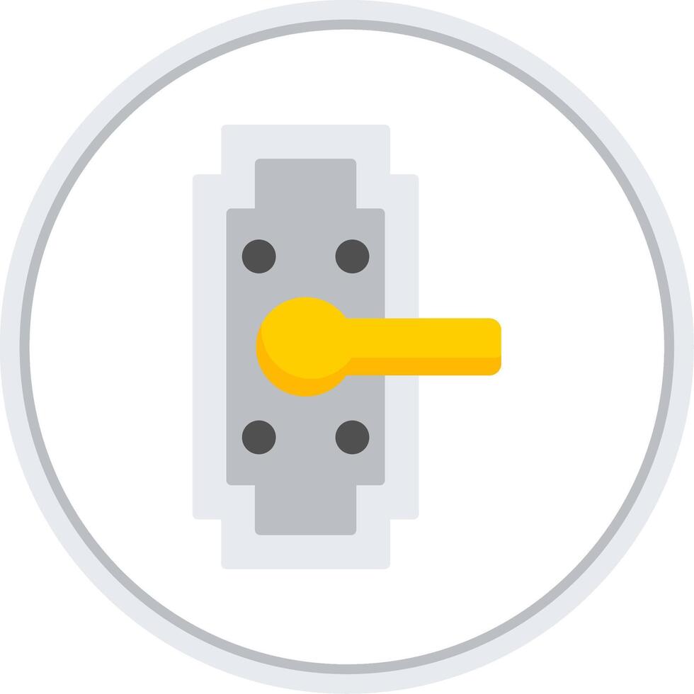 Door Handle Flat Circle Icon vector
