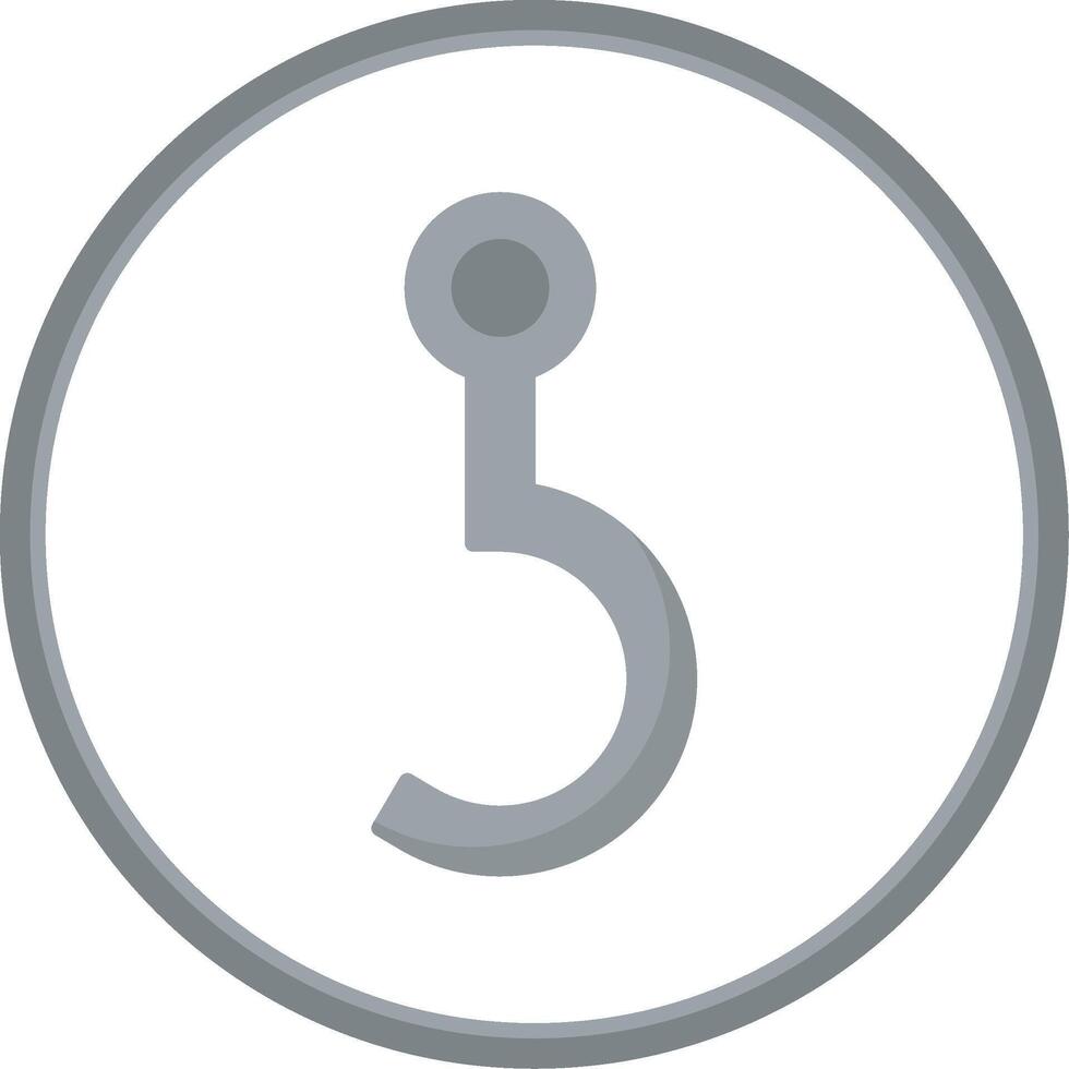 Hook Flat Circle Icon vector