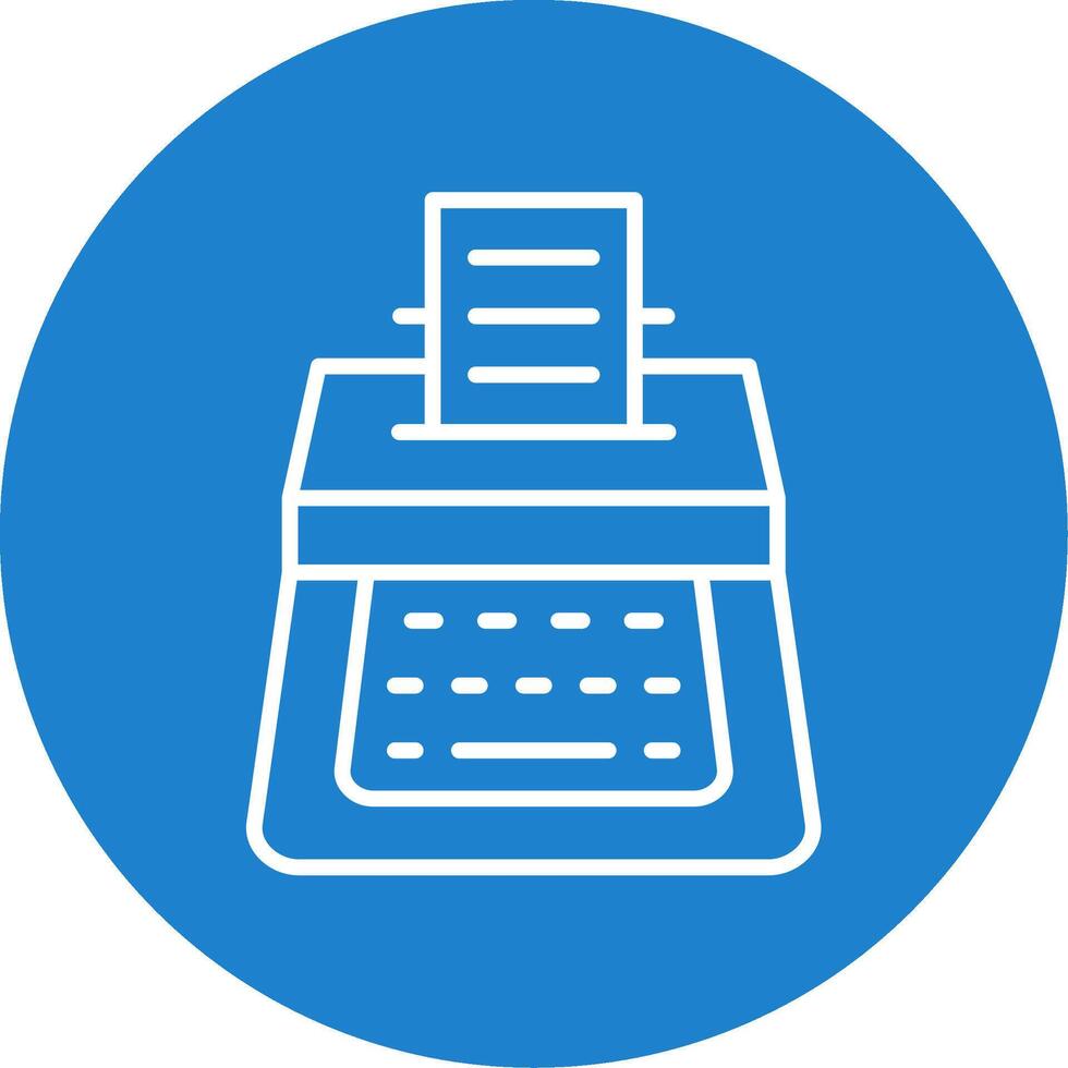 máquina de escribir multi color circulo icono vector