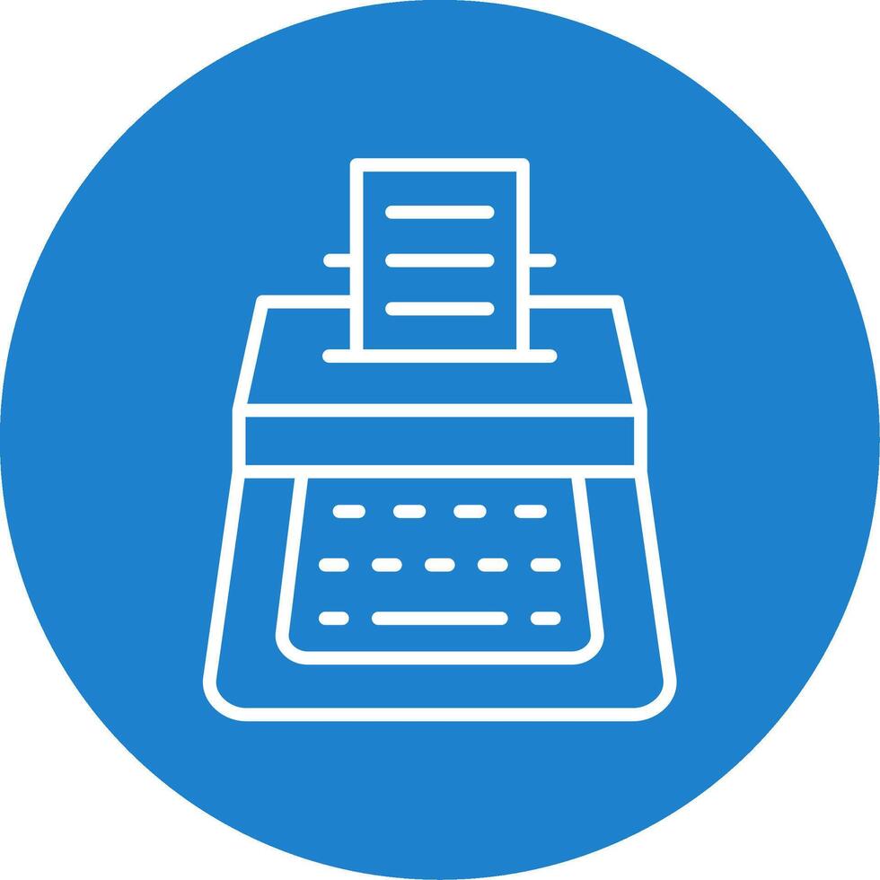 Typewriter Multi Color Circle Icon vector