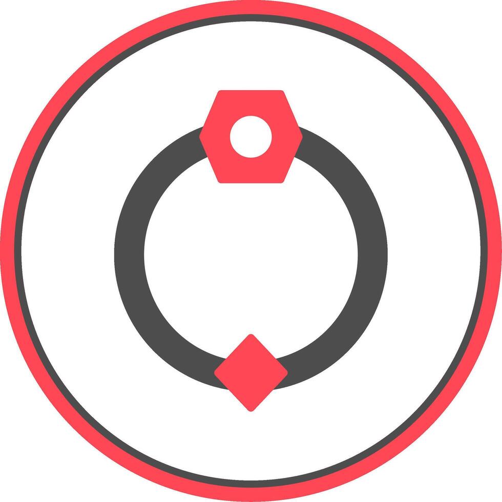 Door Knocker Flat Circle Icon vector