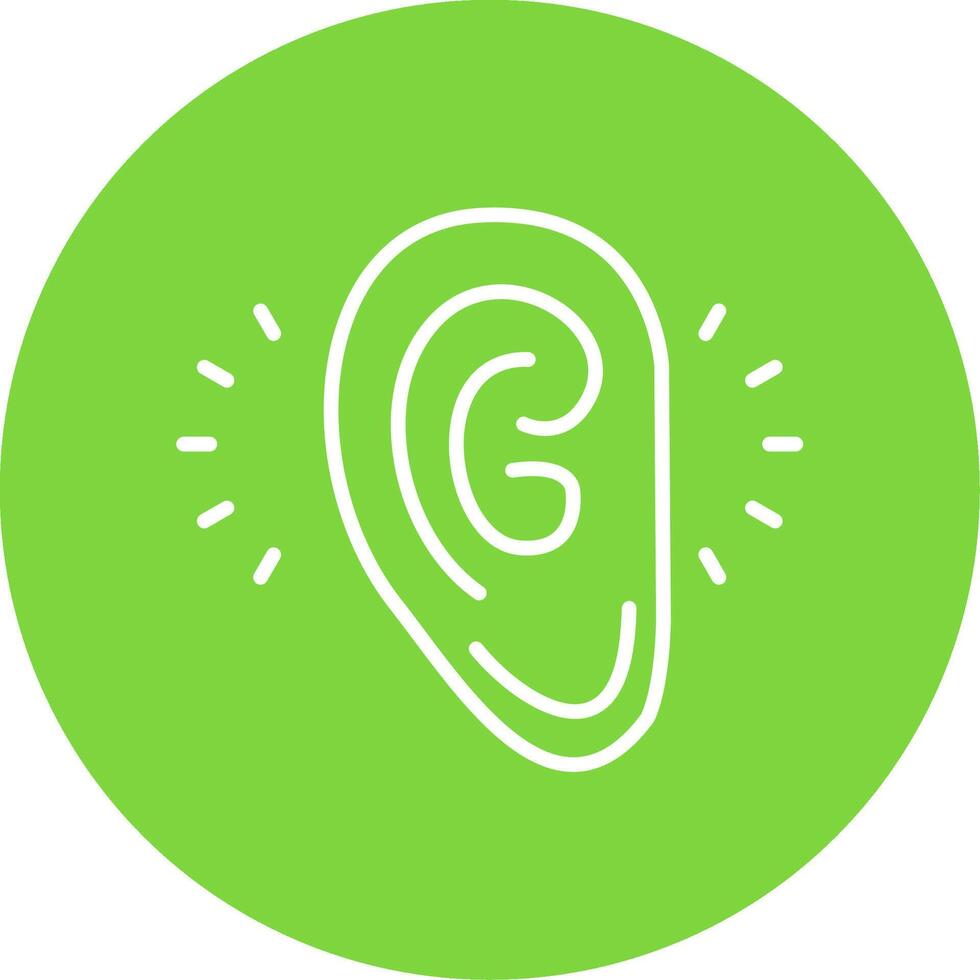Listening Multi Color Circle Icon vector