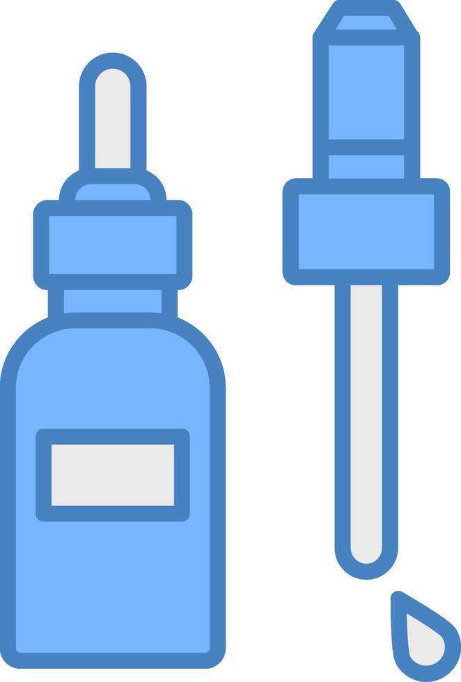Serum Line Filled Blue Icon vector