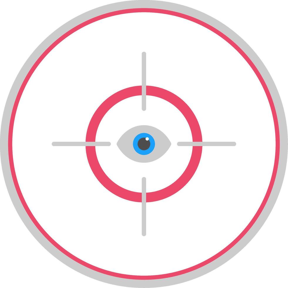 Spyhole Flat Circle Icon vector