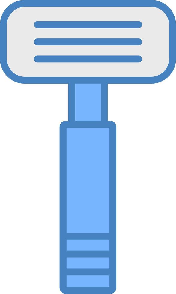 Razor Line Filled Blue Icon vector