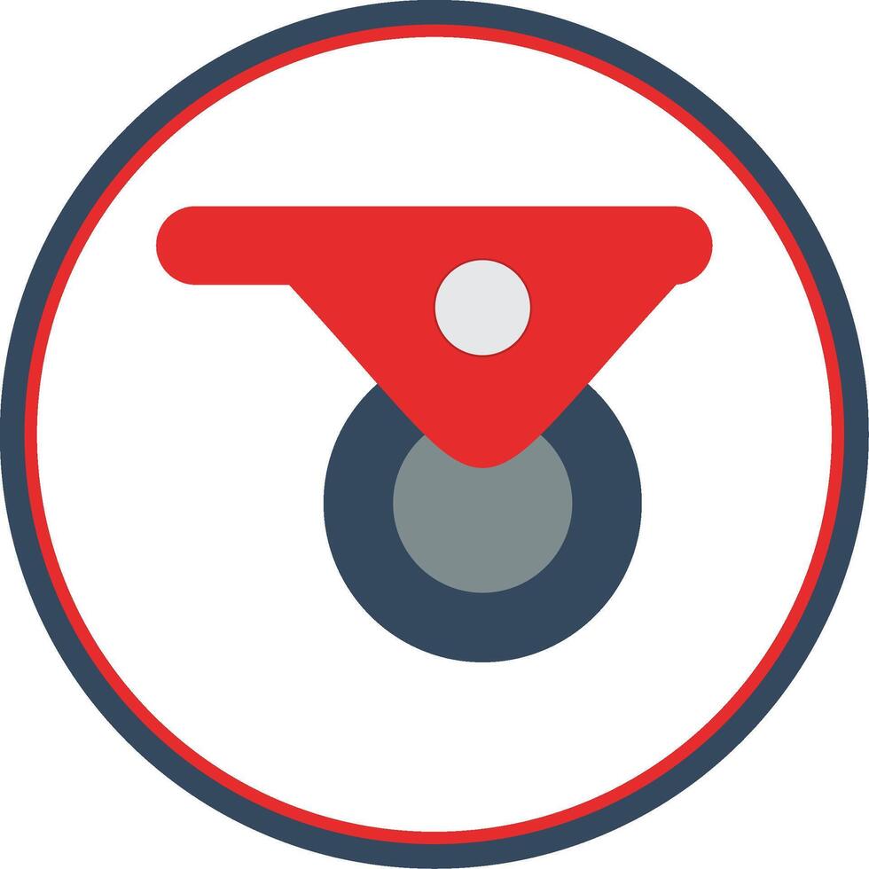Caster Flat Circle Icon vector