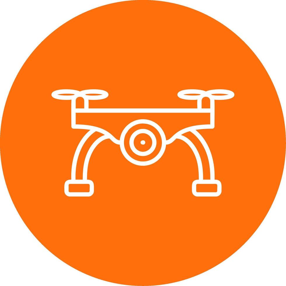 Camera Drone Multi Color Circle Icon vector