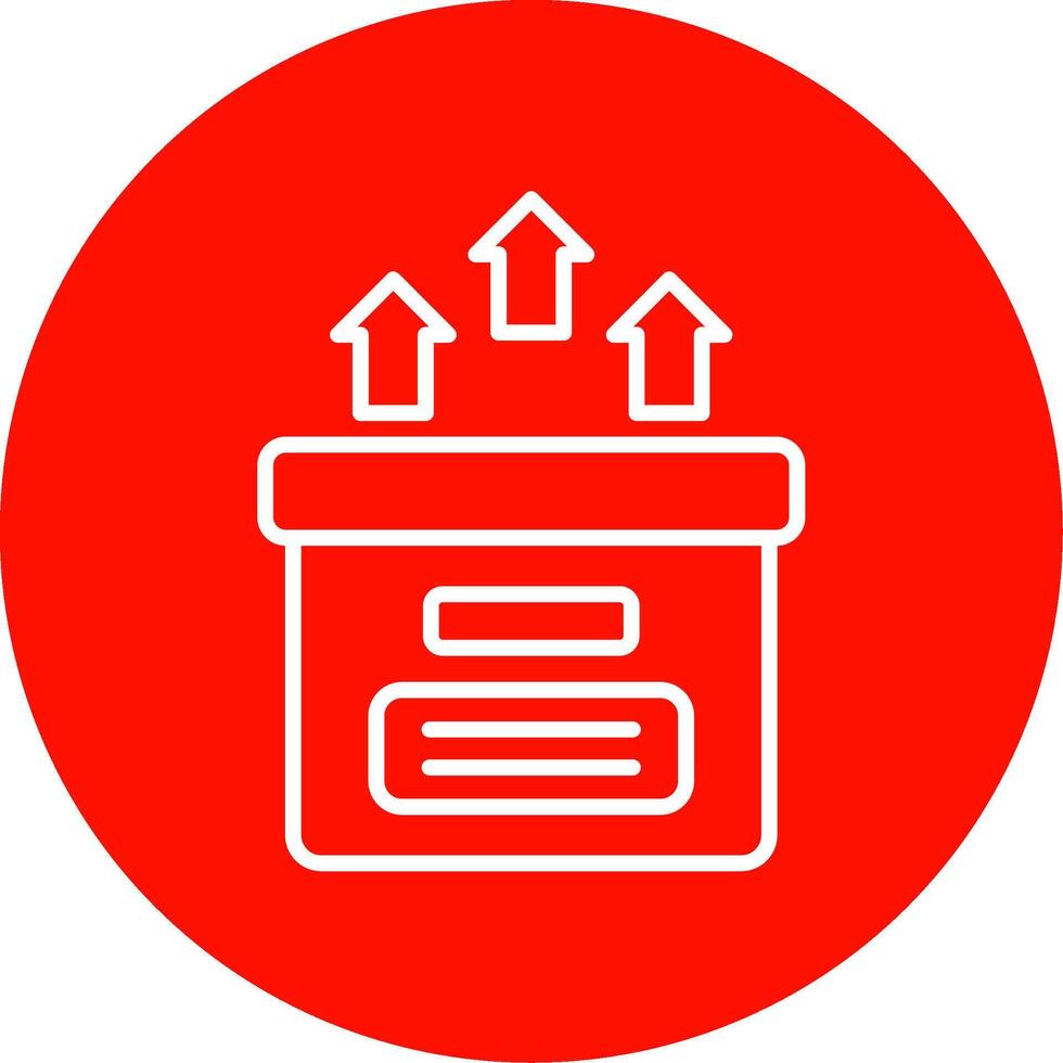 Storage Box Multi Color Circle Icon vector