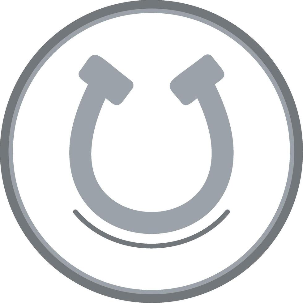 Horseshoe Flat Circle Icon vector