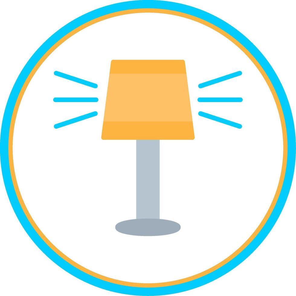 Lamp Flat Circle Icon vector